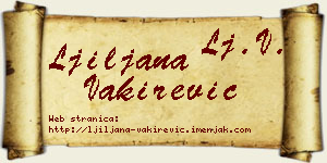 Ljiljana Vakirević vizit kartica